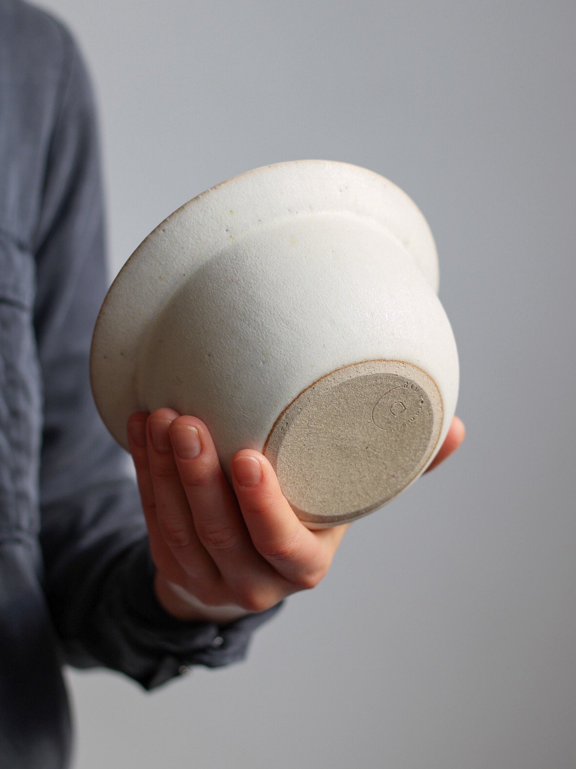 Image of mushroom shaped bowl in ivory