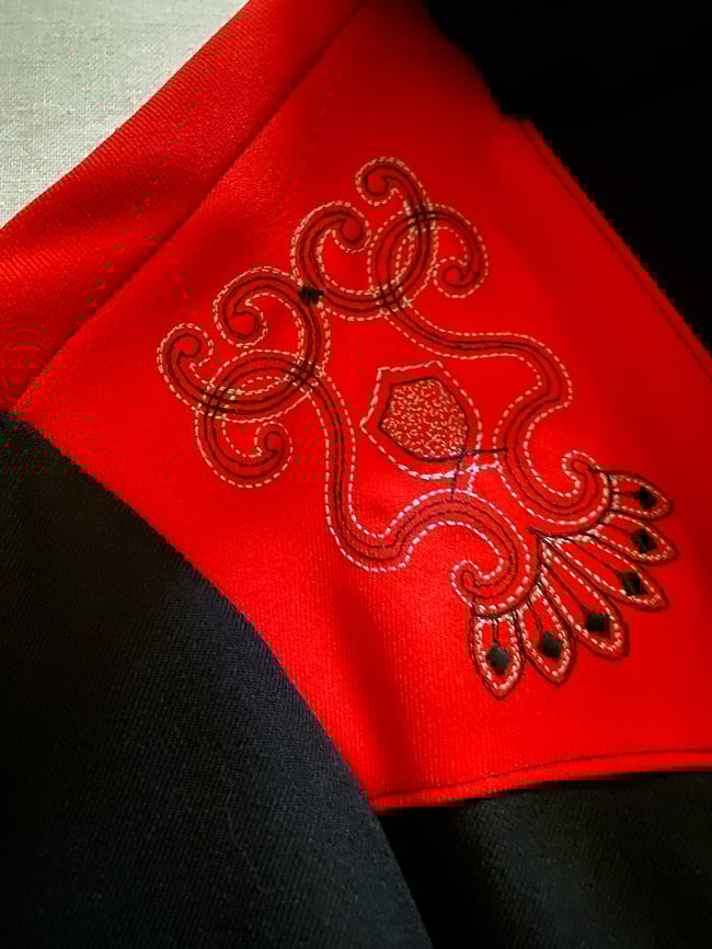 70s H bar C embroidered trouser suit 