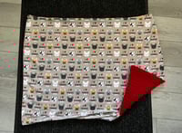 Image 2 of Cozy Dog Blanket Red with fleece