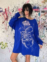 Image 3 of “SCORPION QUEEN” BLEACH PAINTED LONG SLEEVE T-SHIRT 2XL