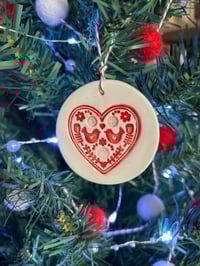 Image 1 of Red Bird Heart Tag