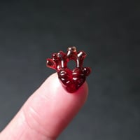 MINIATURE "ROSES ARE RED AND HEARTS ARE TOO" ANATOMICAL HEART PENDANT 5 (HALF OFF)