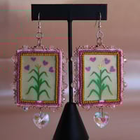 Image 2 of Corn Lover (Pink) Beaded Earrings