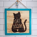 Cat Mama hardwood sign