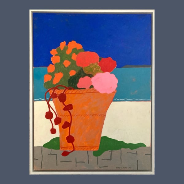 Image of Vibrant Blooms by the Coast