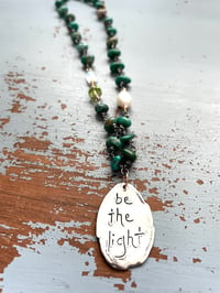 Image 3 of Be the light quote necklace