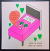 “Bed” Risograph Print