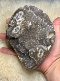 Image 7 of Druzy Rainbow Amethyst With Stalactite Eyes #2398