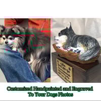 Image 14 of Custom Engraved Chihuahua Pet Urn Handpainted To Your Photos