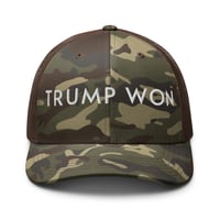 Image 5 of Trump Won - Camouflage Trucker Hat from PatriotsCo