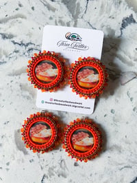 Image 1 of Calcifer Earrings (Dangly or Studs)