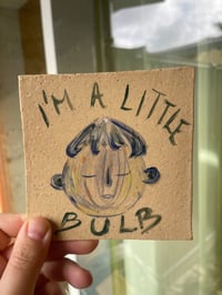Image 1 of Little Bulb.- Handmade ceramic tile with illustration