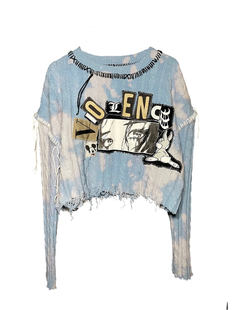 Image of VIOLENCE PASTEL KNITTED TOP 
