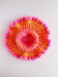 Image 2 of Sofie and Iris Yellow and Multi-color Pink, Orange and Coral (Small) Big Drama Mohair Bubble Collar