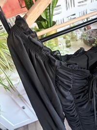 Image 2 of Black  off shoulder sheer dress