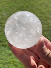 Image 10 of Clear Quartz Sphere With Rainbows #1431