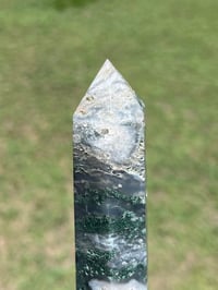 Image 5 of Moss Agate Generator With Druzy Pockets #2552