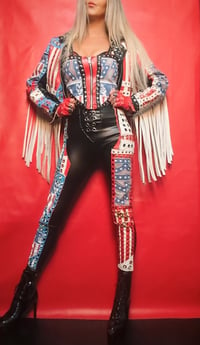 Image 2 of KISS PSYCHO CIRCUS FRINGED JACKET