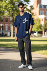Image 1 of Mitchell & Ness Batting Practice Jersey Navy Jeff Bagwell