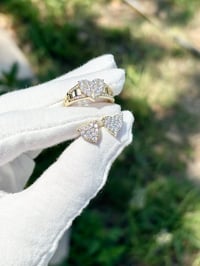 Image 2 of Heart Earrings with Matching Heart Ring – Custom Set for Women, Gift for Her