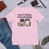 Image 4 of Quilting Cats and Cussing Unisex t-shirt