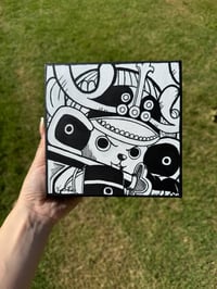 B&W chopper painting