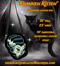 Image 1 of Franken Kitten Crossbody Canvas Bag