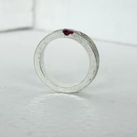 Image 4 of Sandcast Pink Sterling Sapphire Ring