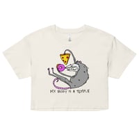 Image 2 of body is a temple Women’s crop top 