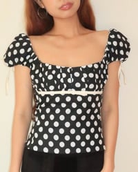 Image 3 of  Valentine Top in Polka dots (Pre-order) 
