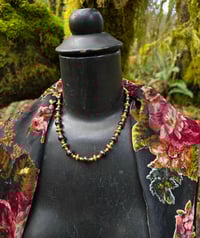 Image 1 of Garnet and Brass necklace 