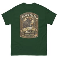 Image 3 of Black Crow Saloon Unisex T-Shirt | Dark Western Bar Tee | Raven Crow Graphic Tee Shirt