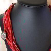 Image 2 of 8 Strand Italian Coral Necklace