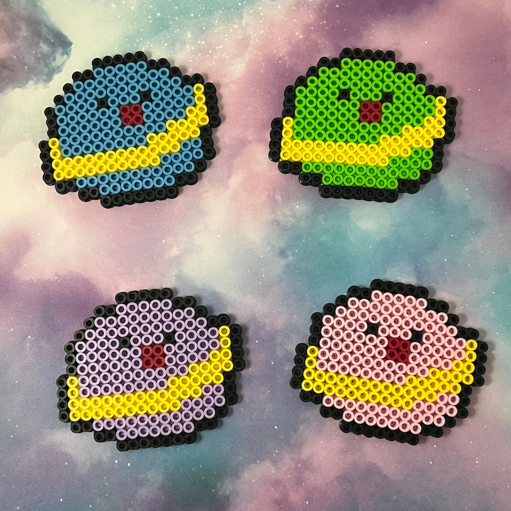 Image of Kawaii Planet Perler Kandi Fridge Locker Magnet
