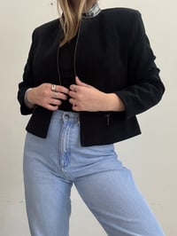 Image 4 of Vintage black blazer jacket // M 