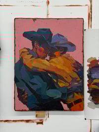 Image 6 of Lean Into Me - 18x24" Acrylic on wood panel