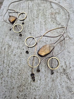 Citrine open necklace 
