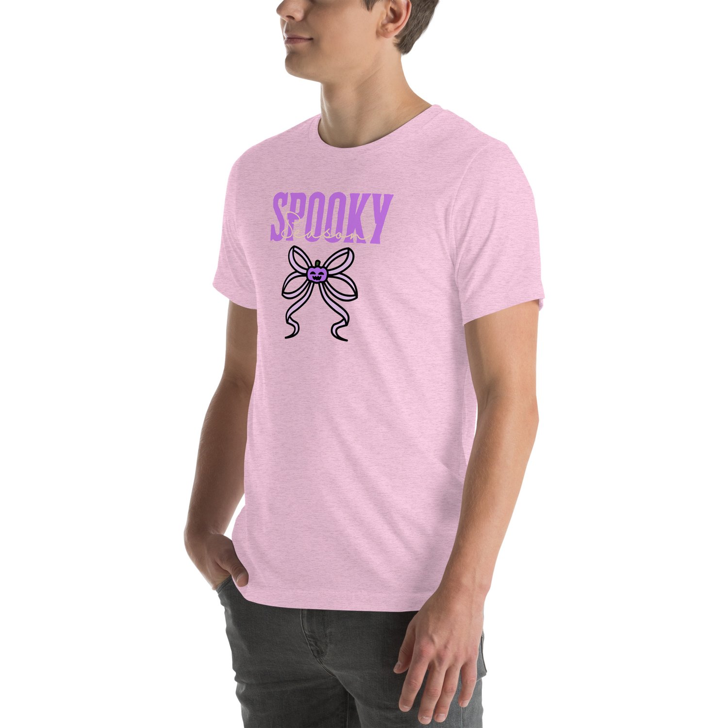 Image of Spooky season purple ribbon Unisex t-shirt