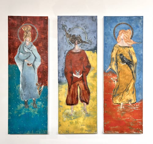 Image of Little Saint Francesca with Fox & Red Bird- Shanny Brooke