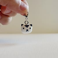 Image 2 of Blue China Cat Stitch Marker