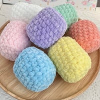 Image 2 of Crochet Marshmallow Stress Ball Plush