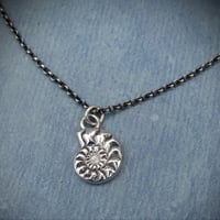 Image 1 of Ammonite Talisman – Handmade Sterling Silver Spiral Necklace, Symbol of Strength & Resilience