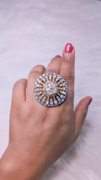 Image 1 of ADR45020_ Big American Diamond Adjustable Ring