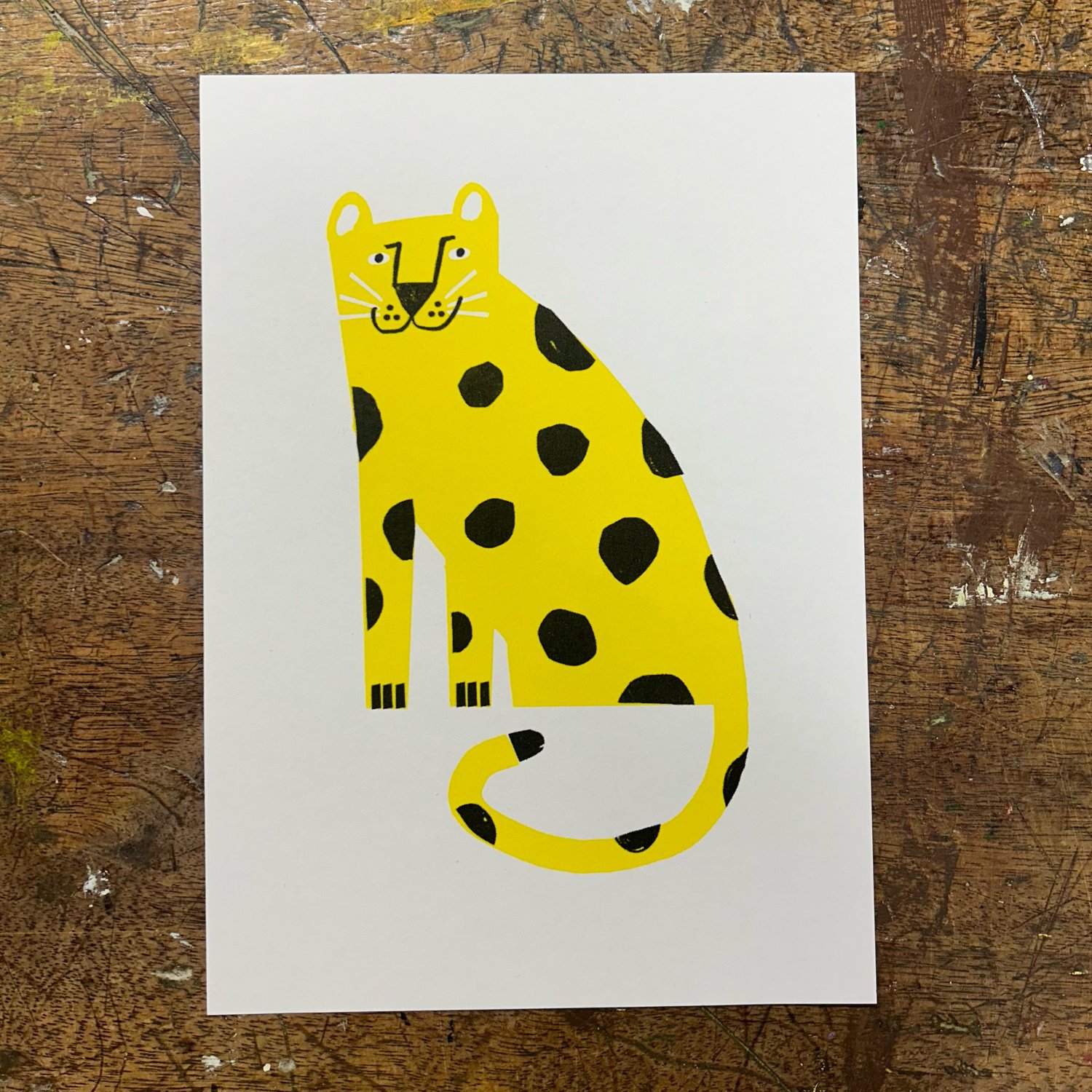 A4 Leopard Riso Print