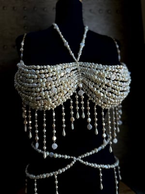 Image of Pearl Beaded Bralette DD-DDD