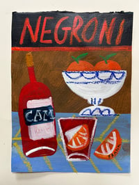 Negroni on copper and sky blue 