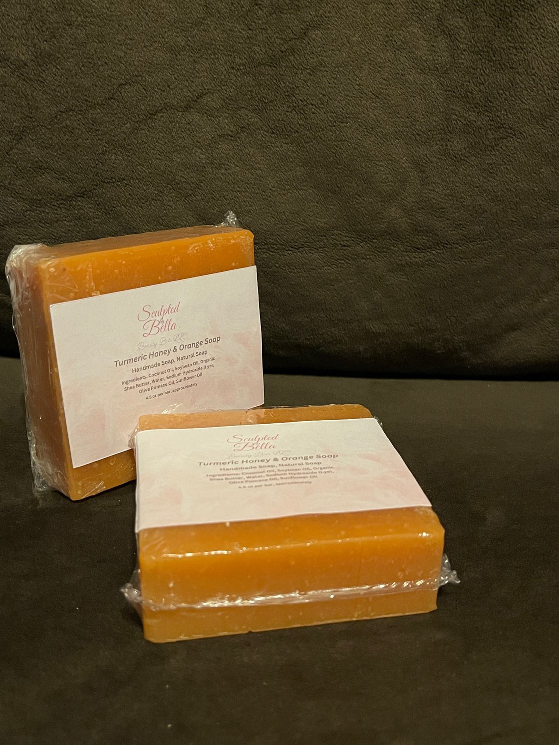 Image of Turmeric Honey & Orange Soap (Handmade Soap, Natural Soap)