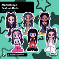  katseye 'monstereye' fashion doll sticker pack.