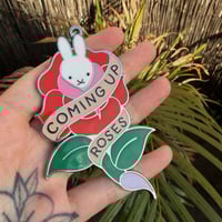 Image 1 of Coming Up Roses Enamel Keyring