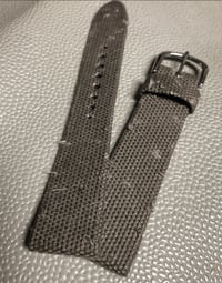 Image 3 of Grey Sanded Canvas Hand-rolled Watch Strap